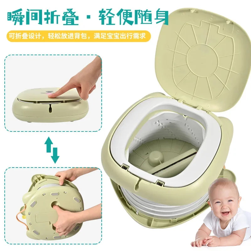Portable Foldable Toddler Potty Training Toilet for Travel, Car, Camping & Home (Holds up to 154 lb / 70 kg)