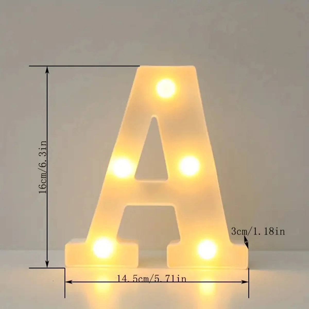 White LED Angel Night Light 6.3in (16 cm) Marquee Sign for Home, Wedding, Party & Christmas Decor