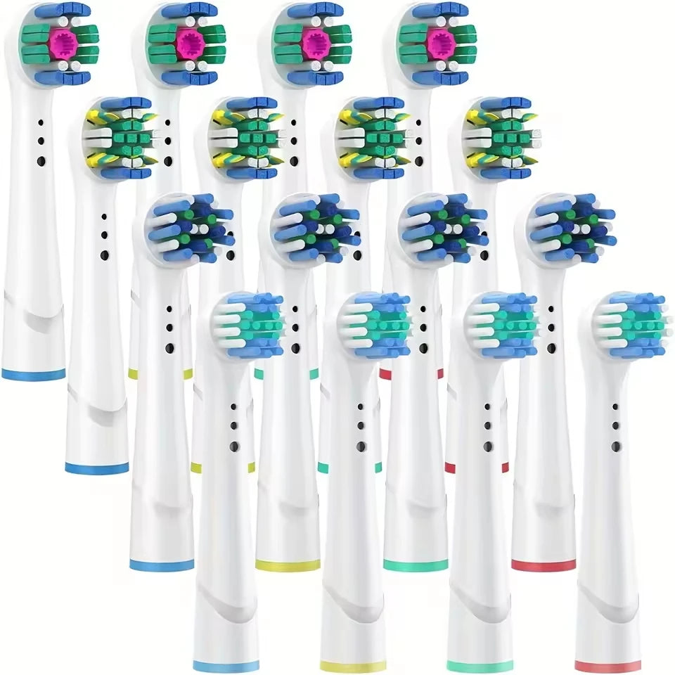 Replacement Electric Toothbrush Heads – 4/12/16 Pack, Fits Most Round-Head Rechargeable Toothbrushes