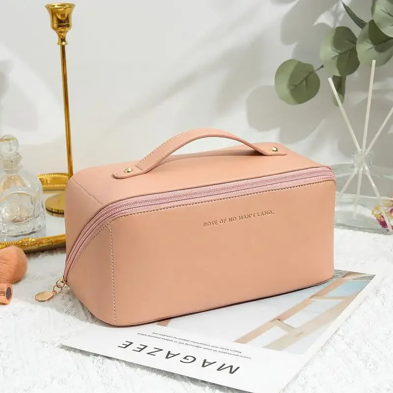 Women's Travel Makeup Bag Luxury Zip Toiletry & Cosmetic Organizer Pouch