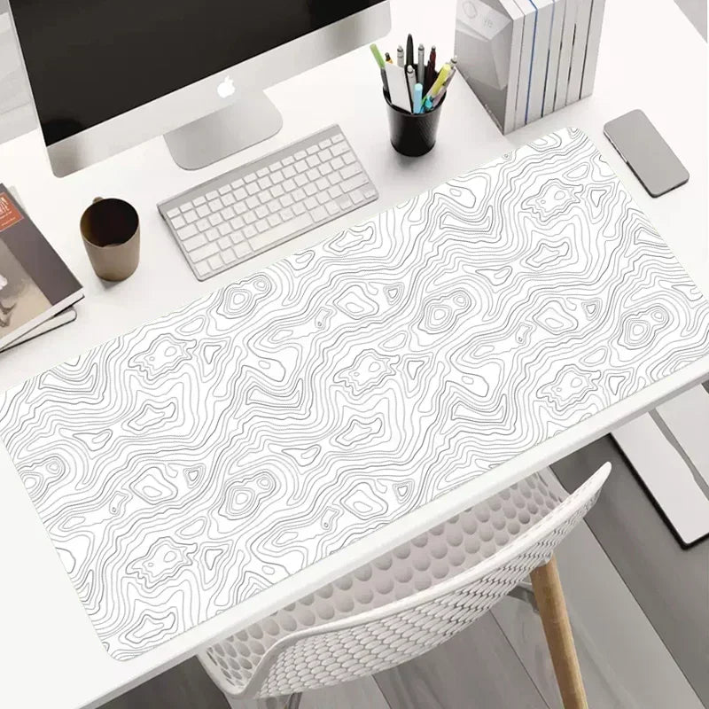 Large Gaming Mouse Pad 900 x 400 mm (35.4 x 15.7 in) XL Extended Non-Slip Rubber Base Stitched Edge – Abstract Desk Mat