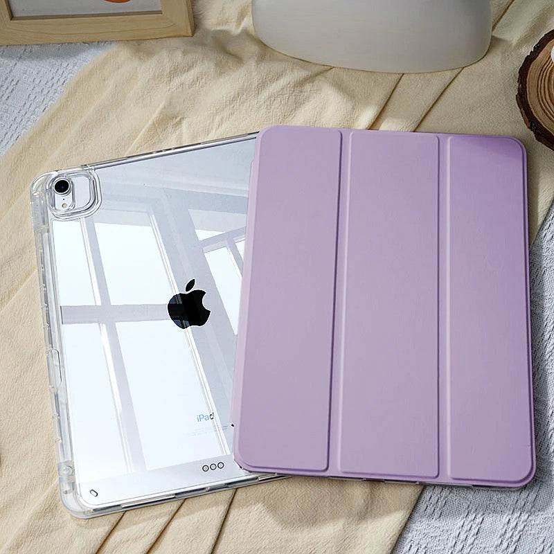 Universal iPad Case — Magnetic Detachable Cover & Shockproof Acrylic Shell with Stand for iPad Air 11, iPad Pro 11/12.9, iPad Mini, iPad 10.9/10.2