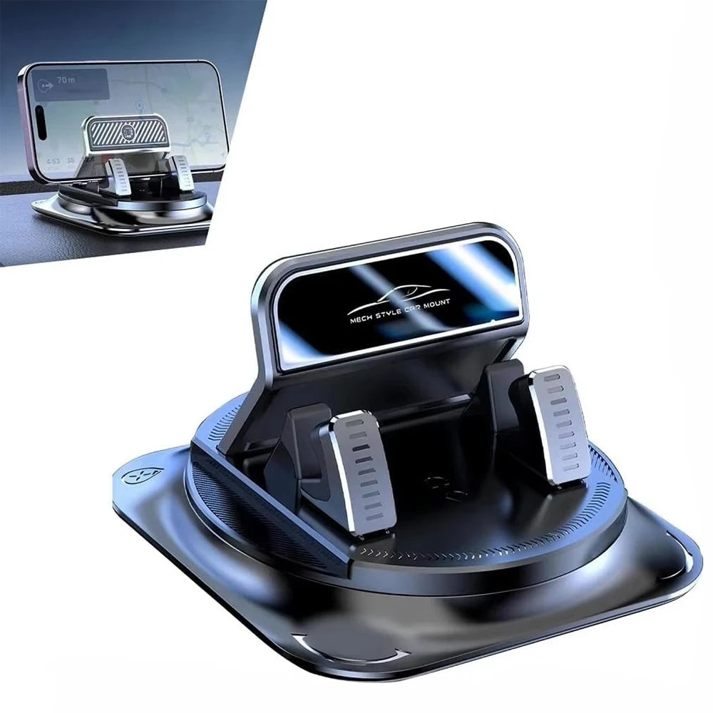 Universal Non-Slip Silicone Car Dashboard Phone Holder 360° Rotating Mount for Head-Up Navigation