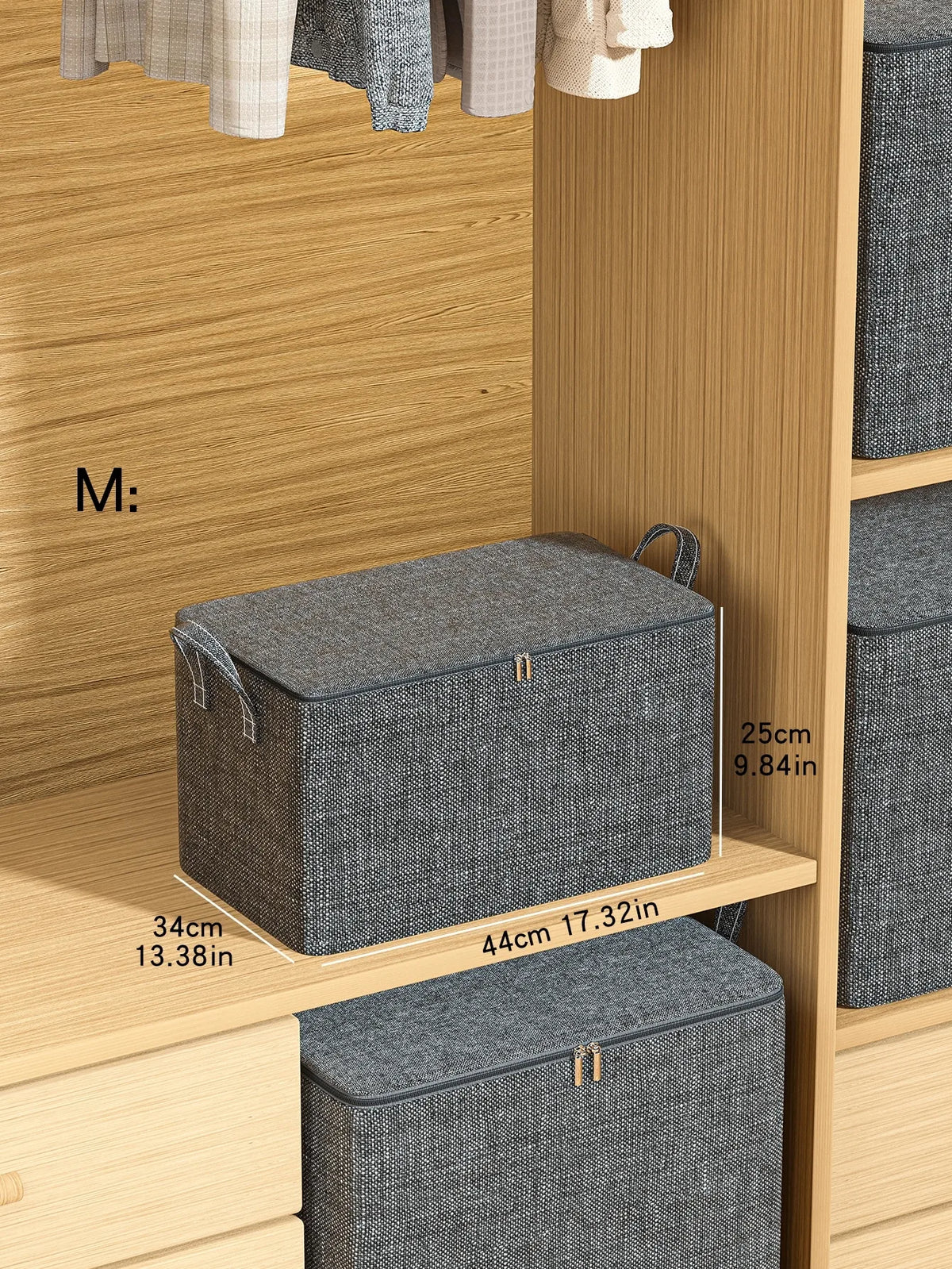 Foldable Large Capacity Clothing Storage Bag – Space-Saving Closet Organizer & Dust Cover