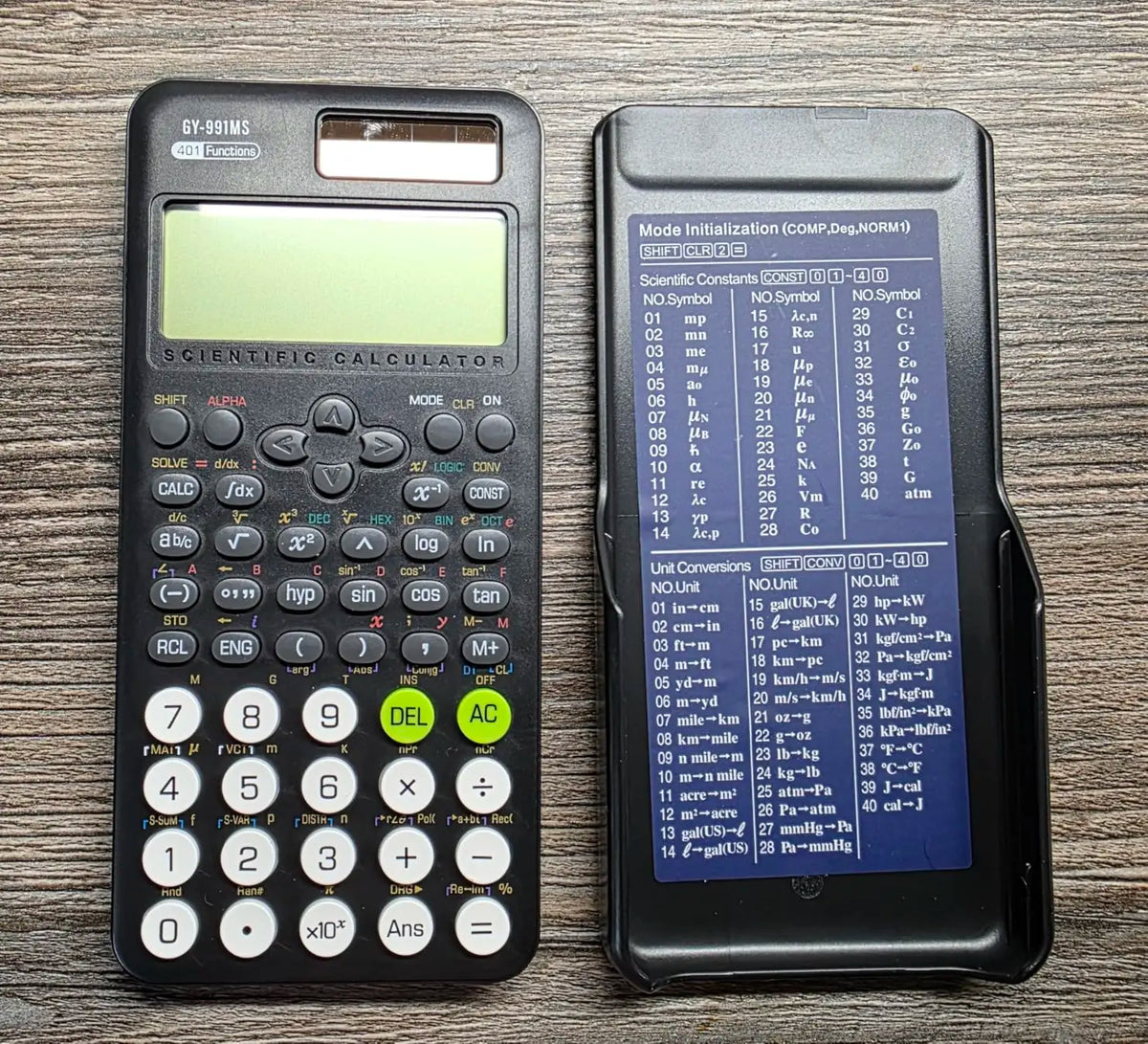 Scientific Calculator 401 Functions 2-Line Solar Calculator for Students and Exams