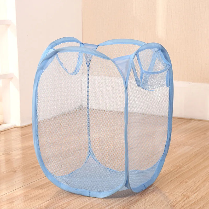 Collapsible Pop-Up Mesh Laundry Hamper – Portable Foldable Clothes Basket for Home, Dorm & Travel