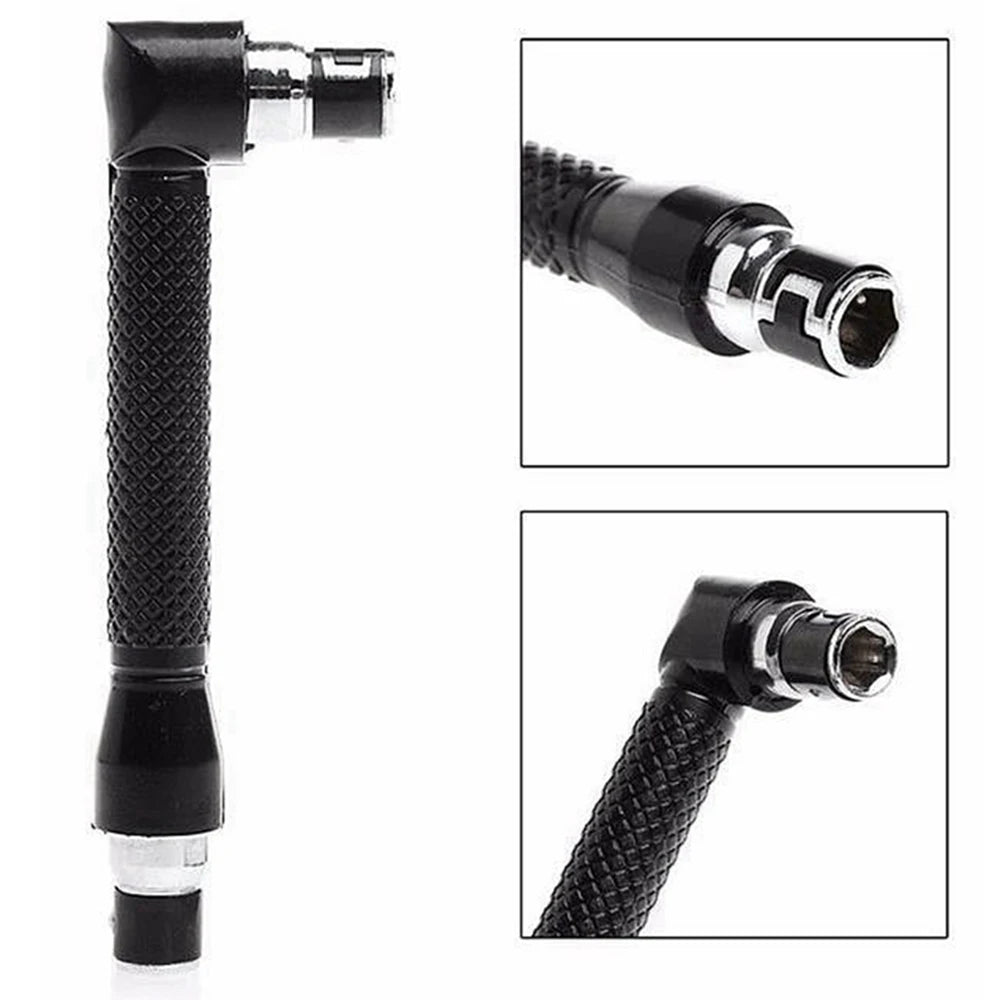 L-Type L-Shaped 1/4-Inch (6.35mm) Hex Screwdriver Handle — 90° Double-Ended Bit Holder