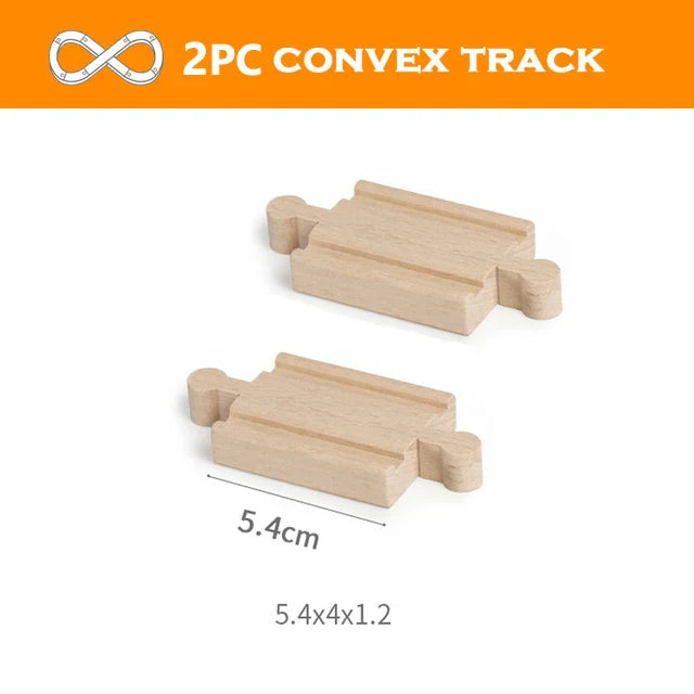 1-Piece Wooden Train Track Accessory – Compatible Railway Piece for Kids Wooden Train Sets, Educational Toy