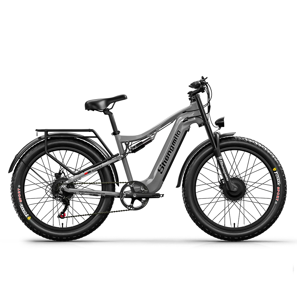 2000W Dual-Motor Electric Mountain Bike 48V 17.5Ah, Dual Suspension, 26-Inch (66 cm) Wheel, 31–60 km Range