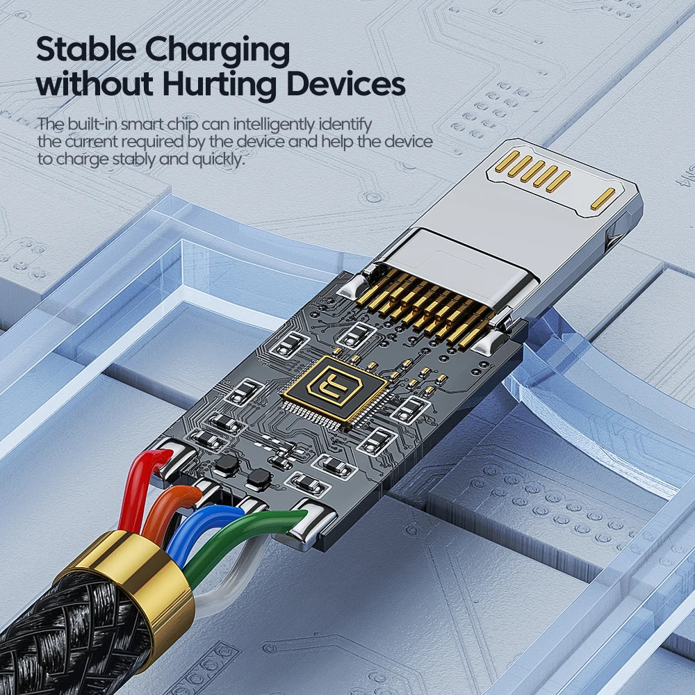 USB-A to Lightning Fast Charging Cable for iPhone & iPad — 2.4A Aluminum Alloy Data Sync Cord
