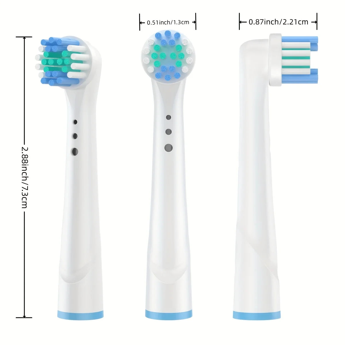 Replacement Electric Toothbrush Heads - 4/12/16 Pack Soft Bristle Brush Heads Compatible with Professional Electric Toothbrush Handles