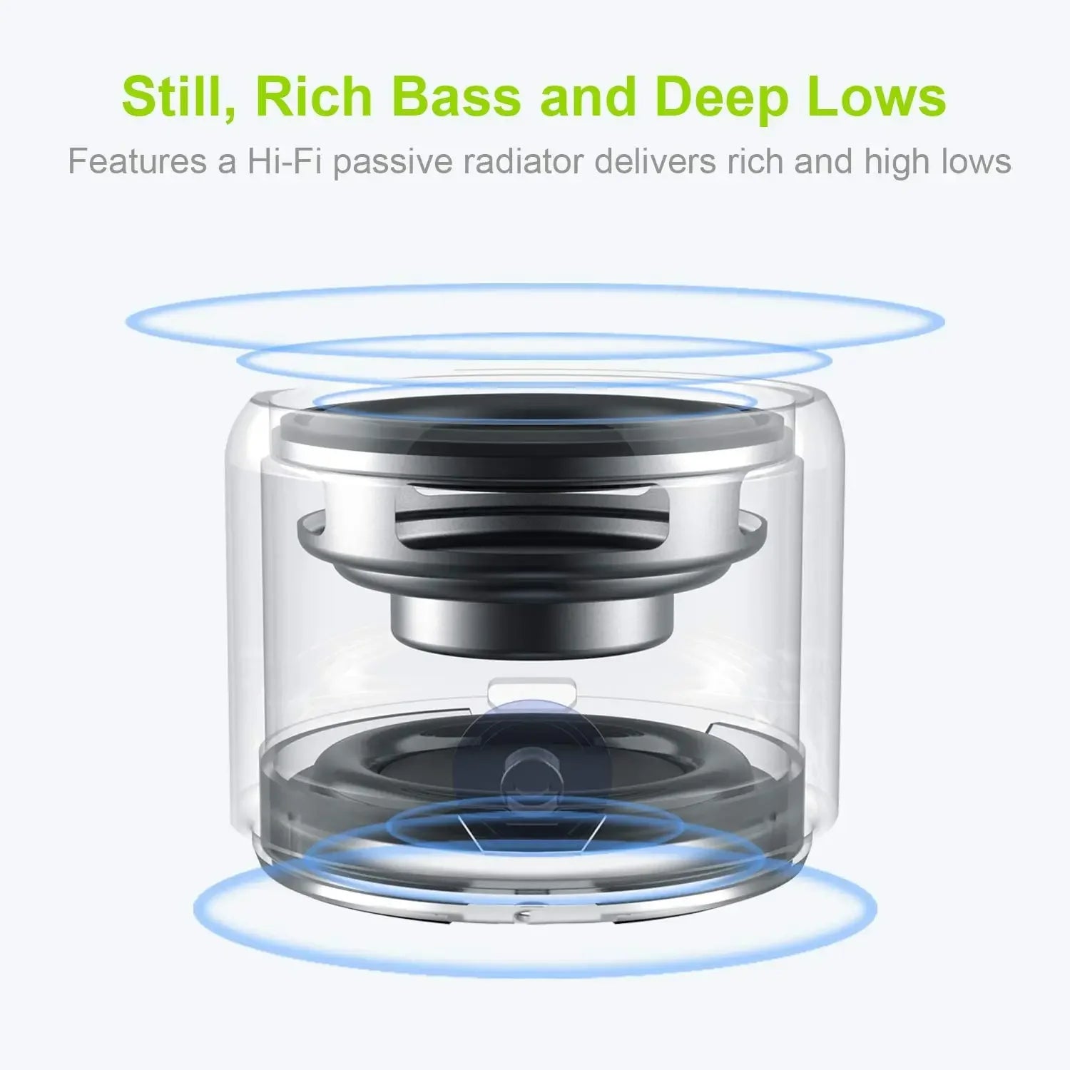 Mini Bluetooth Speaker IPX7 Waterproof, Extra Bass Portable Speaker with Metal Body and Travel Case