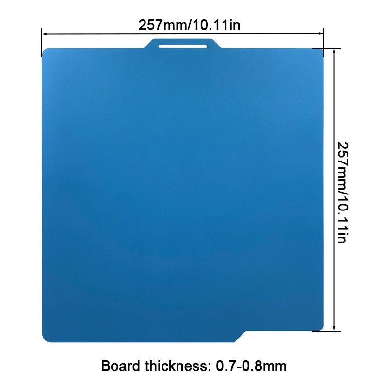 Double-Sided Heated Build Plate 257 x 257 mm (10.12 x 10.12 in) for Desktop 3D Printers