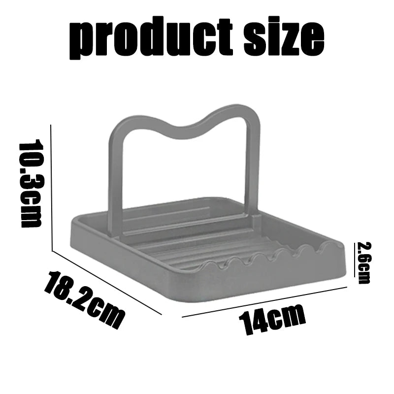 1-3 Pack Foldable Spatula & Pot Lid Holder - Multifunctional Upright Kitchen Draining Rack Wave Anti-Slip Organizer