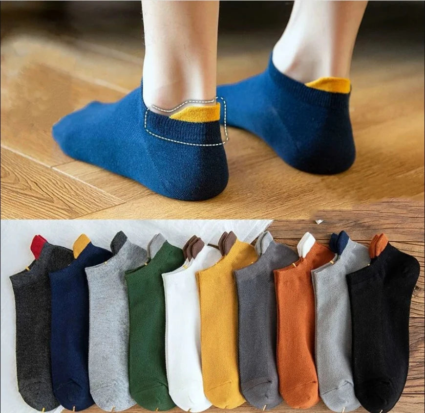 Men's Breathable Sports Crew Socks, 3/5/10 Pairs, Polyester-Cotton Anti-Odor Sweat-Absorbent