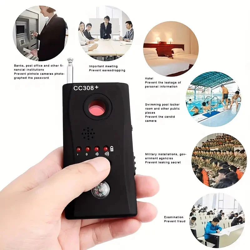 Multi-Function Wireless Camera Lens Signal Detector – Full-Range RF & GSM Hidden Camera Finder