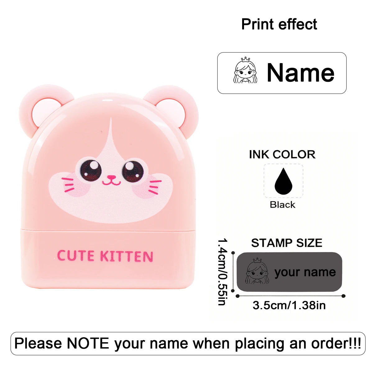 Personalized Waterproof Name Stamp for Kids – Self-Inking Clothing & School Bag Labels
