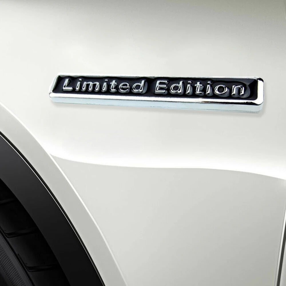 3D Chrome Metal Emblem Badge Limited Edition Car & Motorcycle Sticker 64.7mm x 10mm (2.55 x 0.39 in)