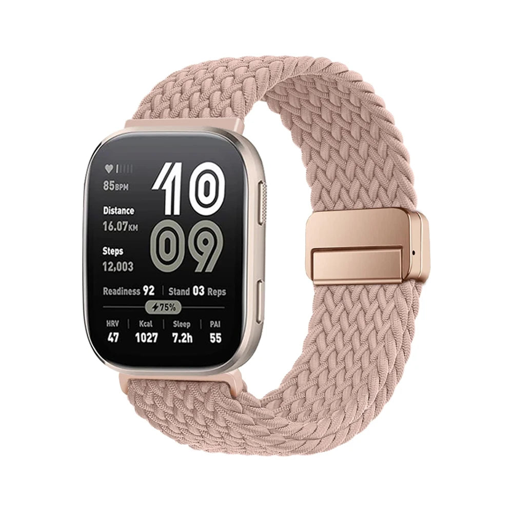 Magnetic Braided Nylon Watch Band — Adjustable Magnetic Clasp Strap for Smartwatches (1-Pack)