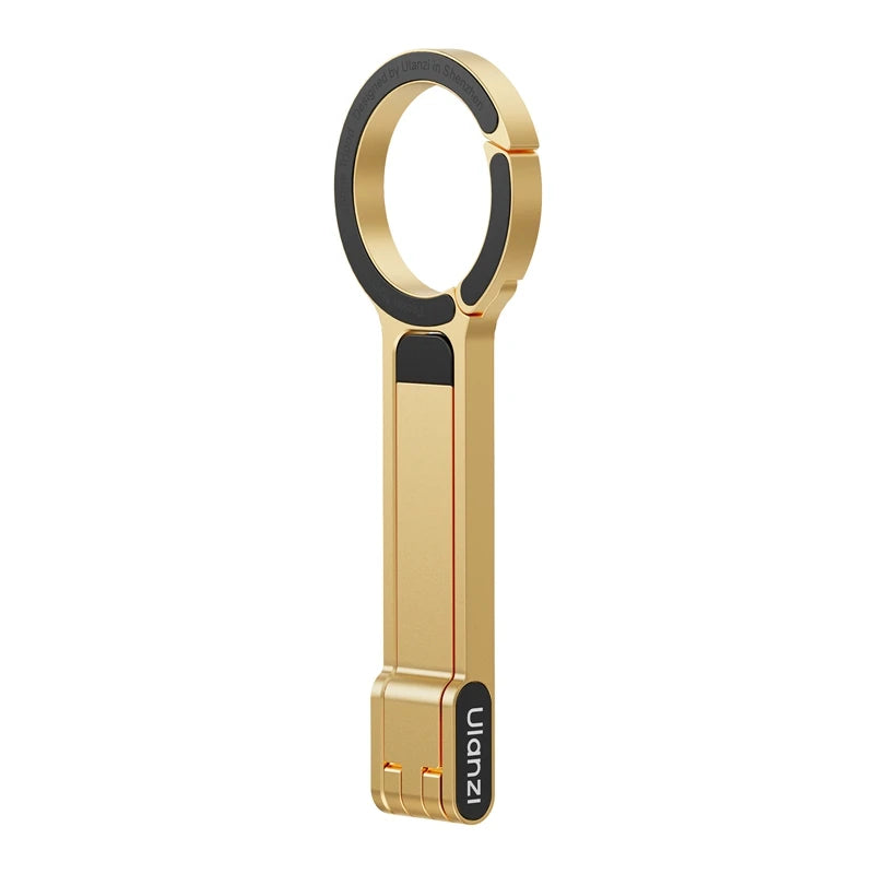 Carabiner-Mounted Mini Phone Tripod – Lightweight Aluminum Magnetic Dual-Sided Holder for Vertical & Horizontal Vlogging & Live Streaming