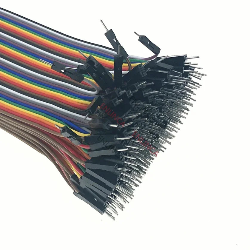 120-Piece Dupont Jumper Wire Kit 2.54mm (40 M-M, 40 M-F, 40 F-F) — 10cm/20cm/30cm (3.9/7.9/11.8 in) for Arduino Raspberry Pi Breadboard Prototyping