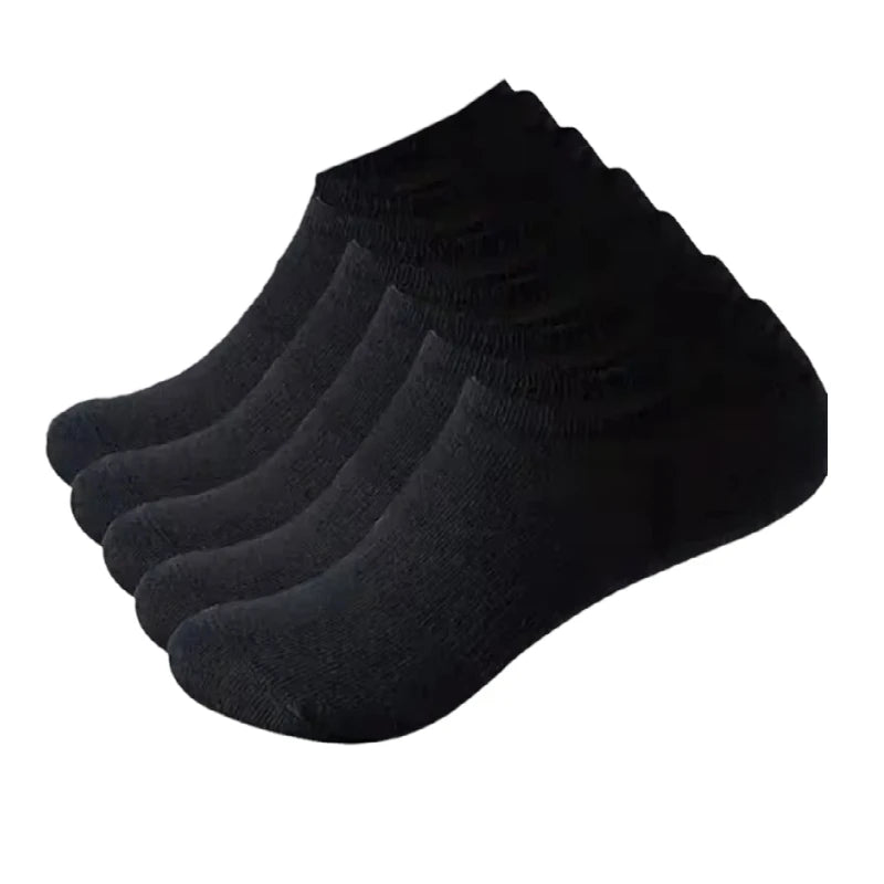 Men's Breathable Sports Crew Socks, 3/5/10 Pairs, Polyester-Cotton Anti-Odor Sweat-Absorbent