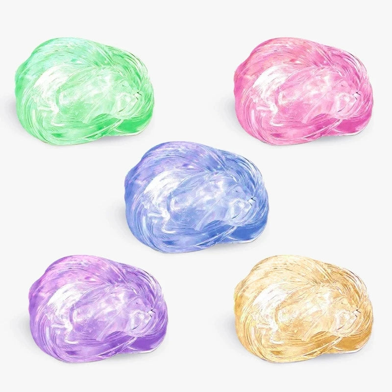 Reusable Liquid Crystal Putty Bouncy Slime Set DIY Stress Relief Handgum Playdough