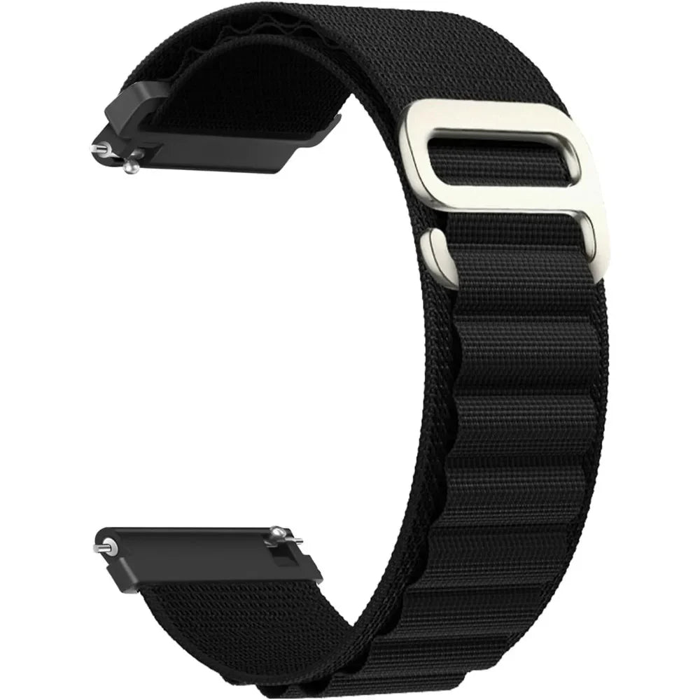Universal Nylon Sport Loop Watch Band – 20mm & 22mm Replacement for 40mm/44mm Smartwatches (Classic & Active Styles)