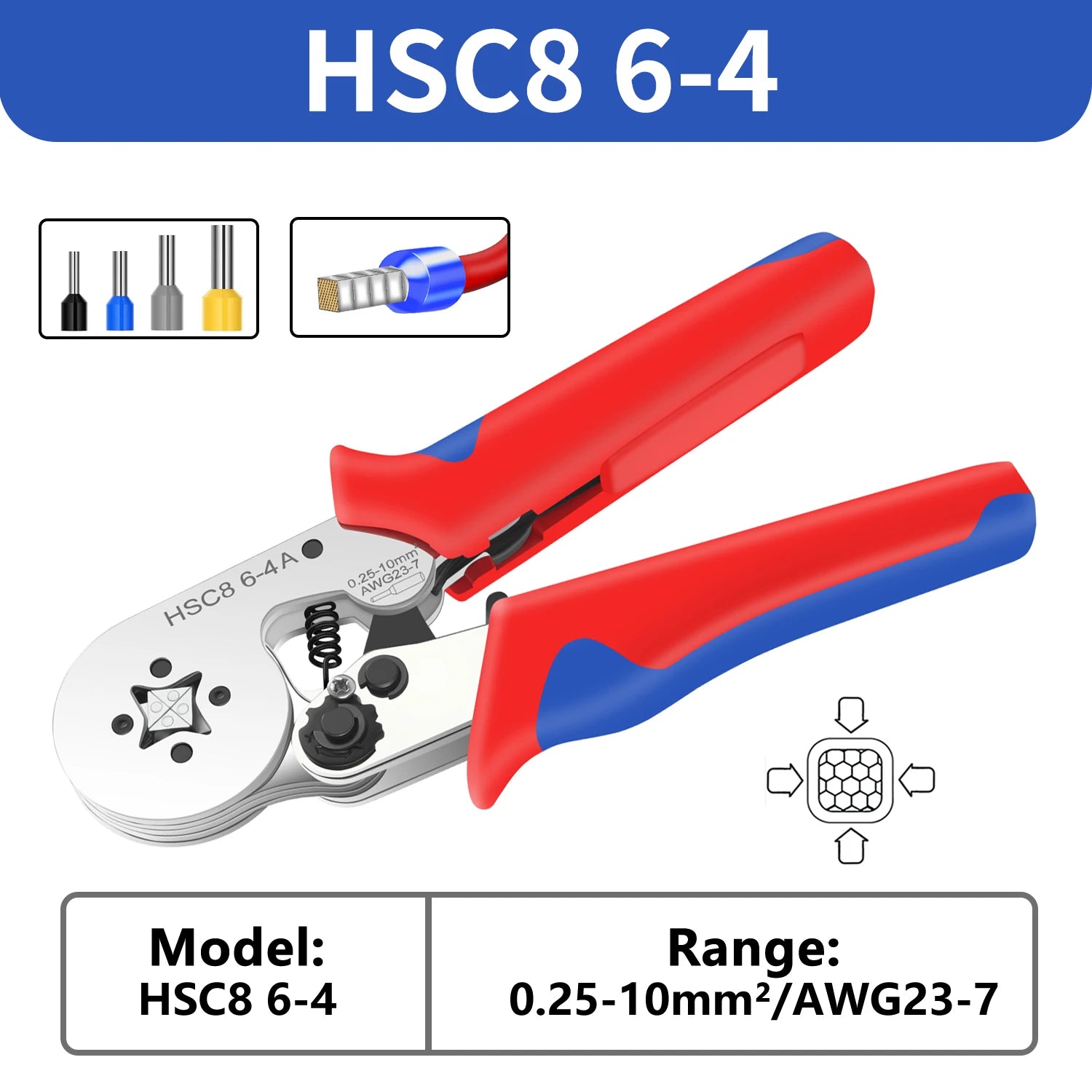 Ferrule Crimping Pliers – Mini Wire End Crimper for Tube Terminals, Carbon Steel Electrical Repair Tool