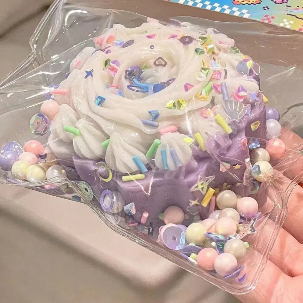 Squishy Cake Donut Stress Relief Toy - Sensory Fidget Squeeze for Kids & Adults, Anxiety Relief Gift