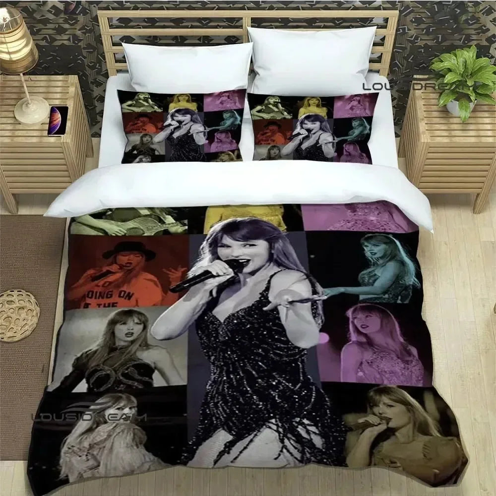 Luxury 3D Print Microfiber Duvet Cover Set with 2 Pillowcases – 100% Polyester Soft Breathable Bedding, Perfect Birthday Gift
