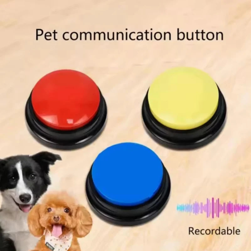 Hot Dog Design Pet Communication Buttons – 30-Second Voice Record & Playback for Dog & Cat Training