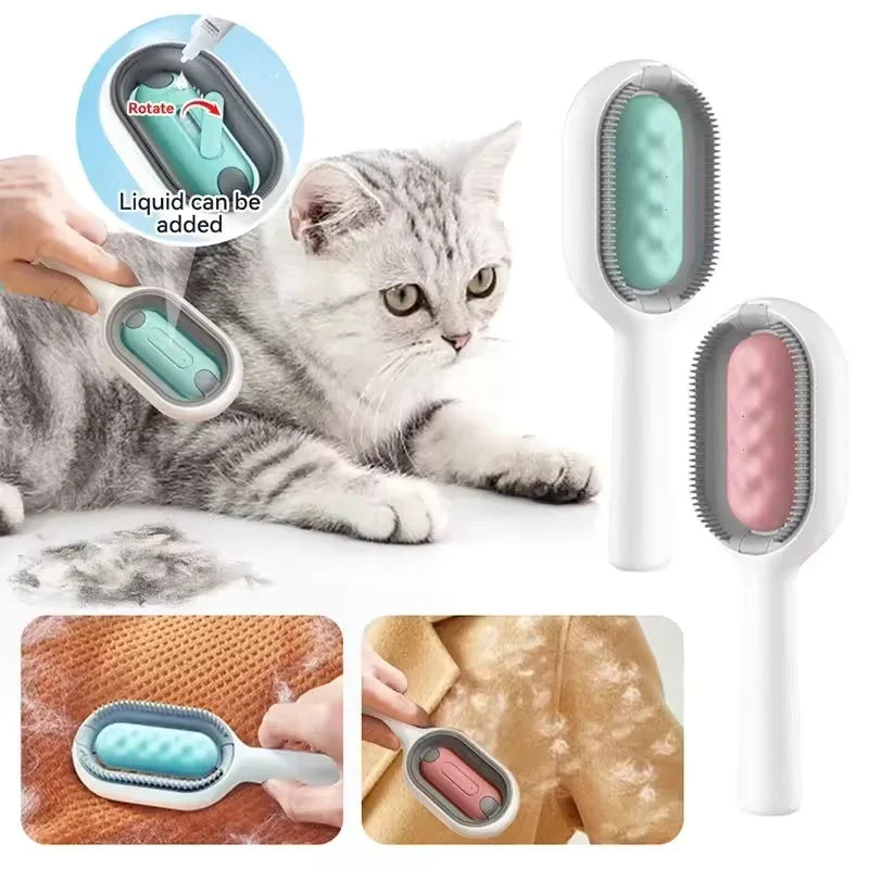Reusable Double-Sided Pet Hair Remover Brush for Cats & Dogs – Anti-Static Soft Grooming Tool for Furniture, Carpet & Clothing