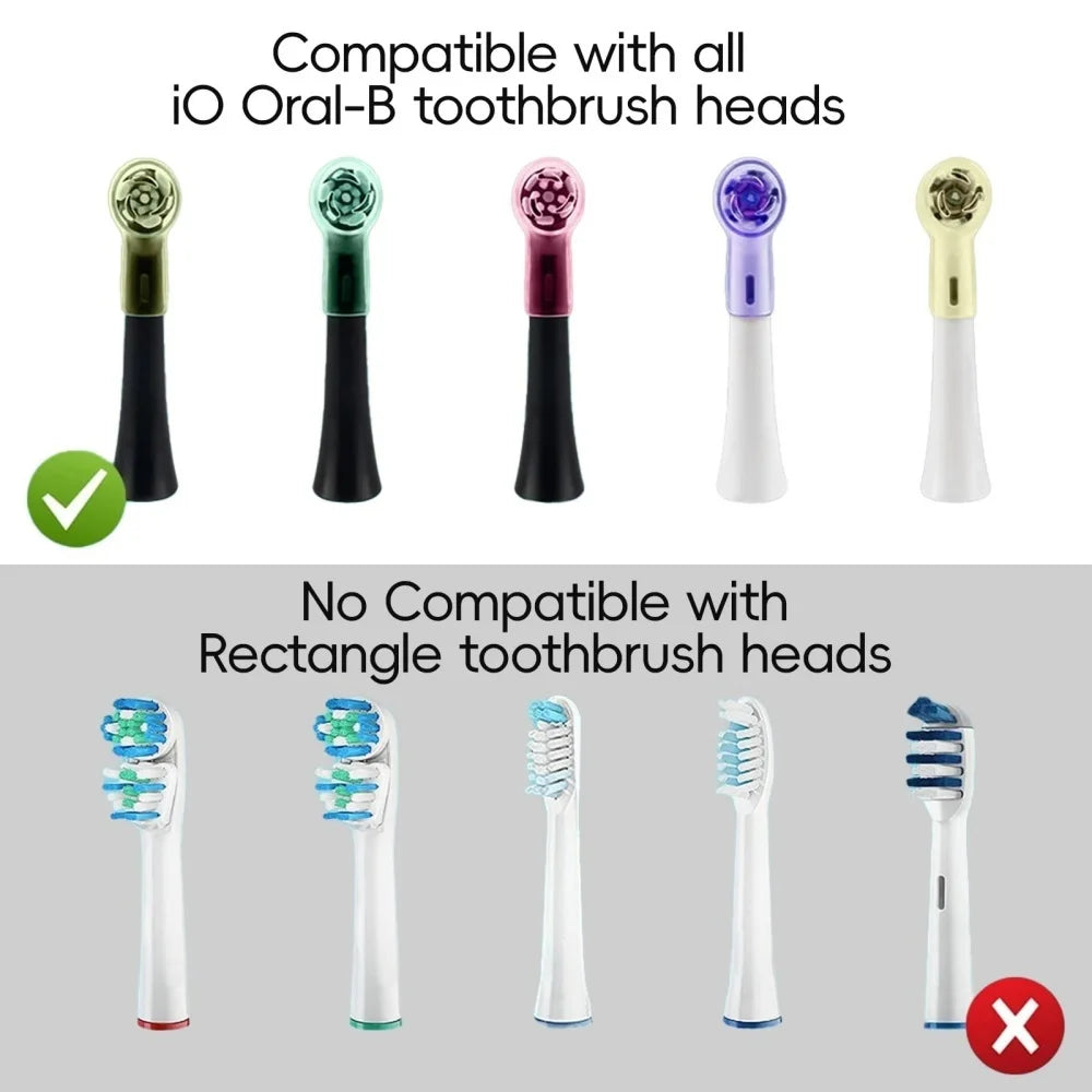 2/4-Pack Toothbrush Head Dustproof Covers - Ventilated Caps for Round Electric Toothbrush Heads