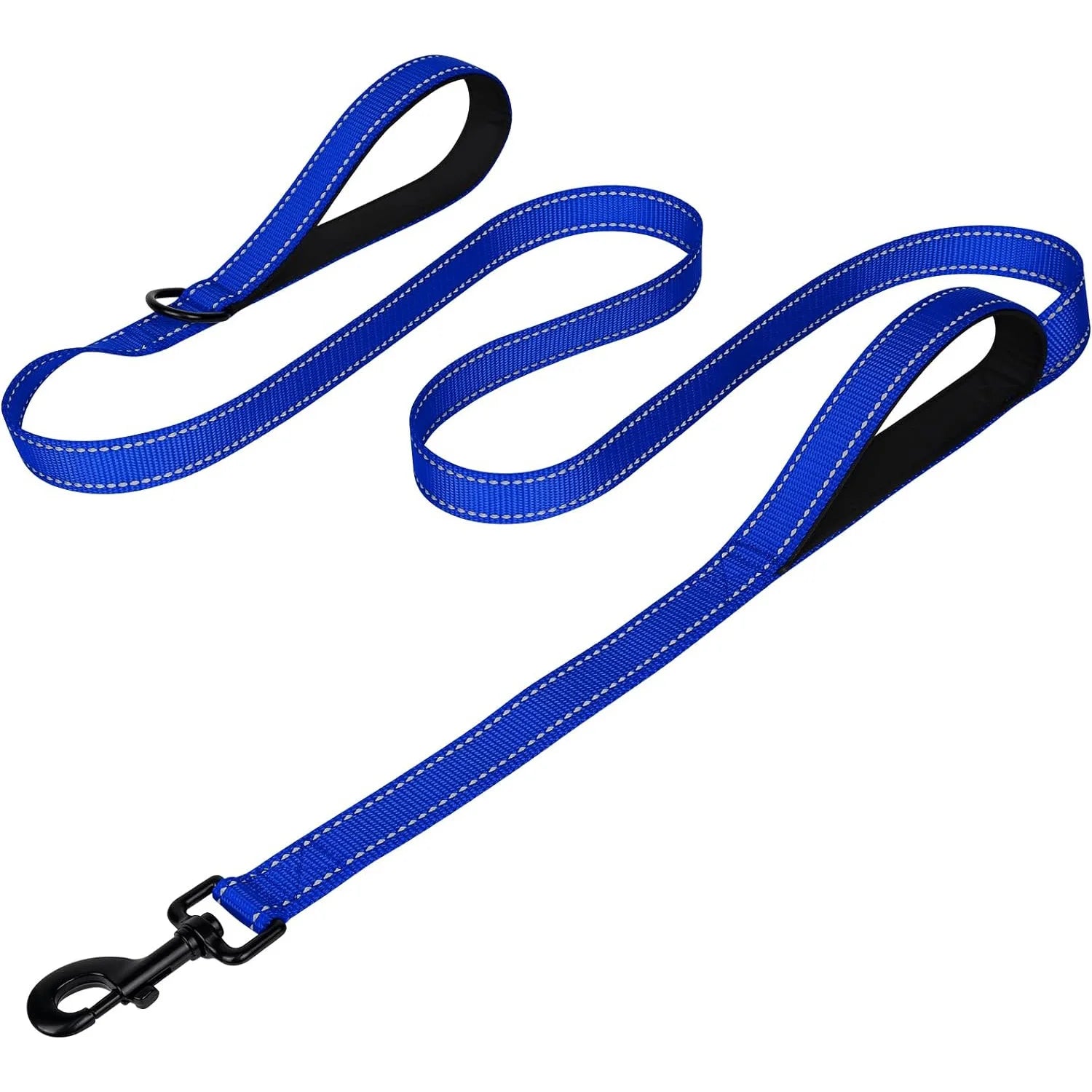 Heavy-Duty Double Handle Reflective Dog Leash for Large & Extra-Large Breeds