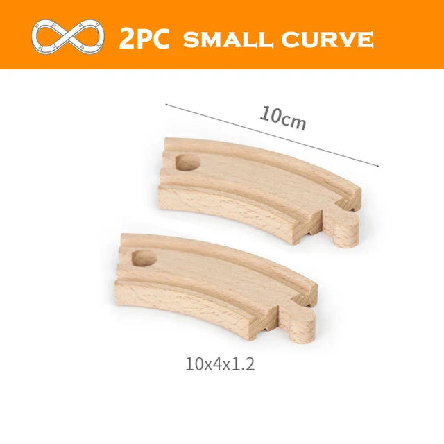 1-Piece Wooden Train Track Accessory – Compatible Railway Piece for Kids Wooden Train Sets, Educational Toy