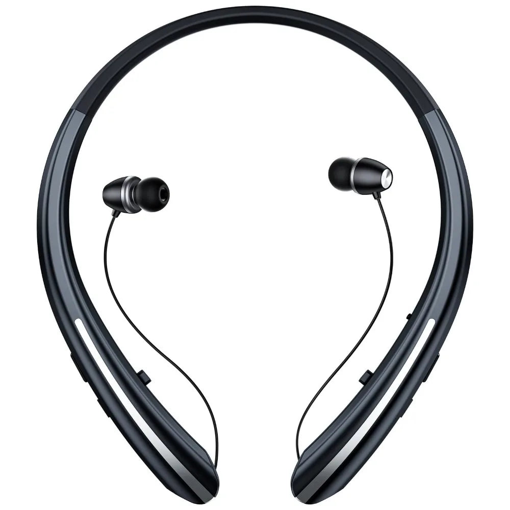 Noise Cancelling Neckband Earphones Bluetooth 5.0 - Wireless In-Ear Headset with Active ANC & In-Line Controls
