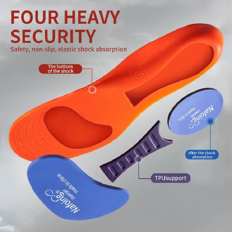 Orthopedic Arch Support Insoles for Plantar Fasciitis & Flat Feet – Cut-to-Fit EU35–46 (230–280 mm / 9.1–11.0 in) 1 Pair, EVA Memory Foam