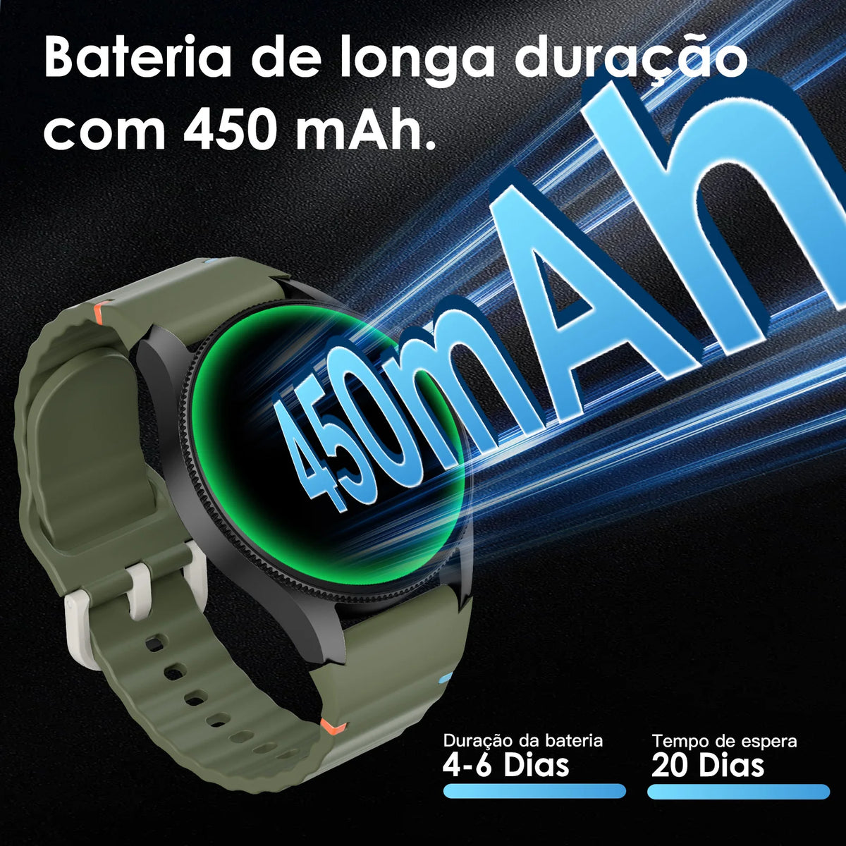 GPS Smartwatch 1.43 in (36.3 mm) AMOLED Display, 50m Waterproof, 150+ Sports Modes, Heart Rate SpO2 Sleep Tracker, Bluetooth Call & Voice Assistant