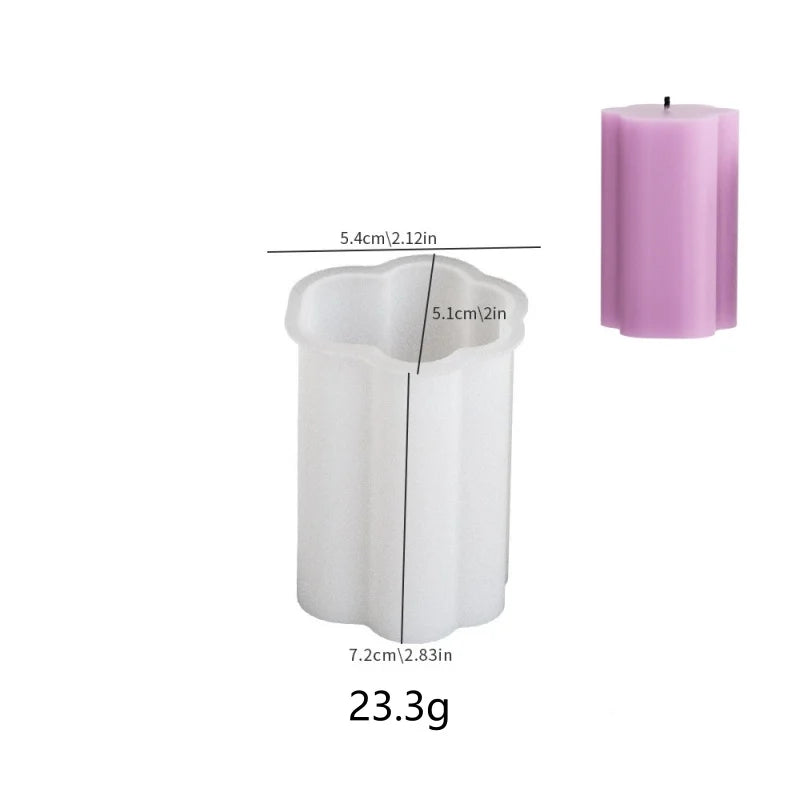 3D Geometric Silicone Cylinder Candle & Soap Mold for DIY Aromatherapy Home Decor