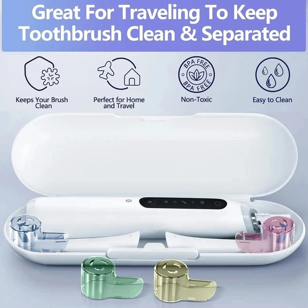 2/4-Pack Toothbrush Head Dustproof Covers - Ventilated Caps for Round Electric Toothbrush Heads