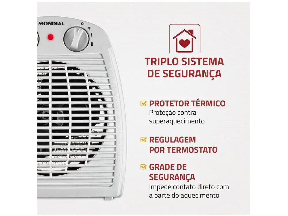 Portable Electric Fan Heater 110V 1500W - 2 Heat Settings Quiet Space Heater with Handle
