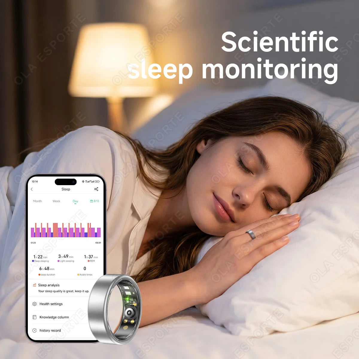 Smart Ring with Charging Case – Unisex Health Tracker, Heart Rate & SpO2 Monitor, Sleep Tracking, IP68 Waterproof, Multi-Sport Modes, Multiple Sizes