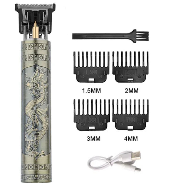 Precision Carving Hair Clipper – Professional Rechargeable Metal Cordless Cordless Trimmer for Men