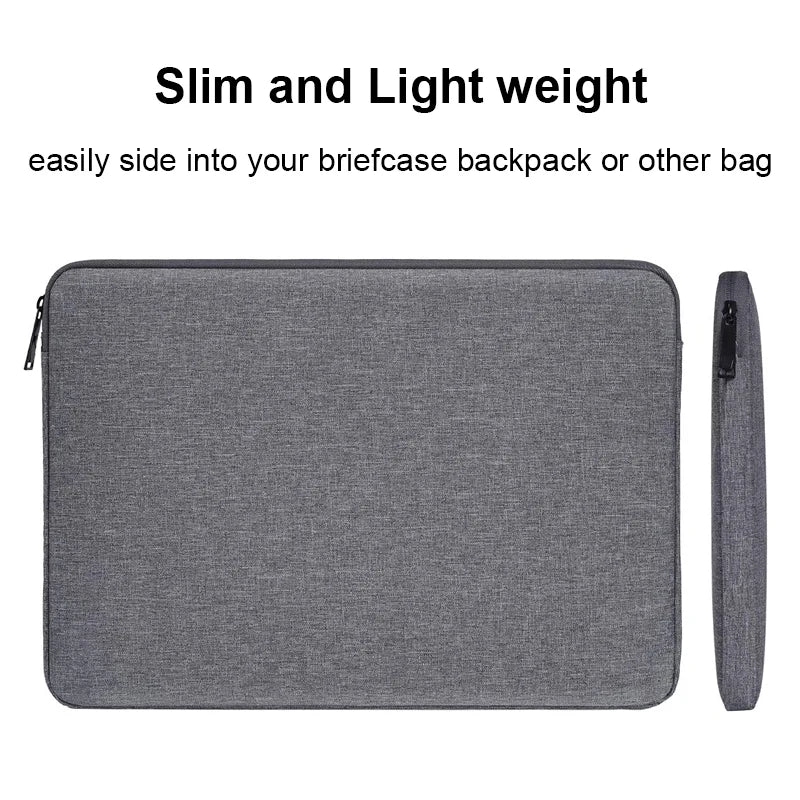 Waterproof Canvas Laptop Sleeve 11–15.6 Inch — Padded Protective Case