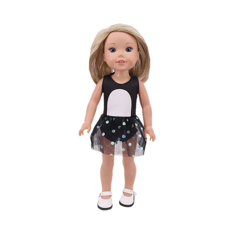 Fashion Doll Dress & Accessories Set for 14.5-Inch (36.8 cm) and 32–34 cm (12.6–13.4 in) 1/6 Scale Dolls