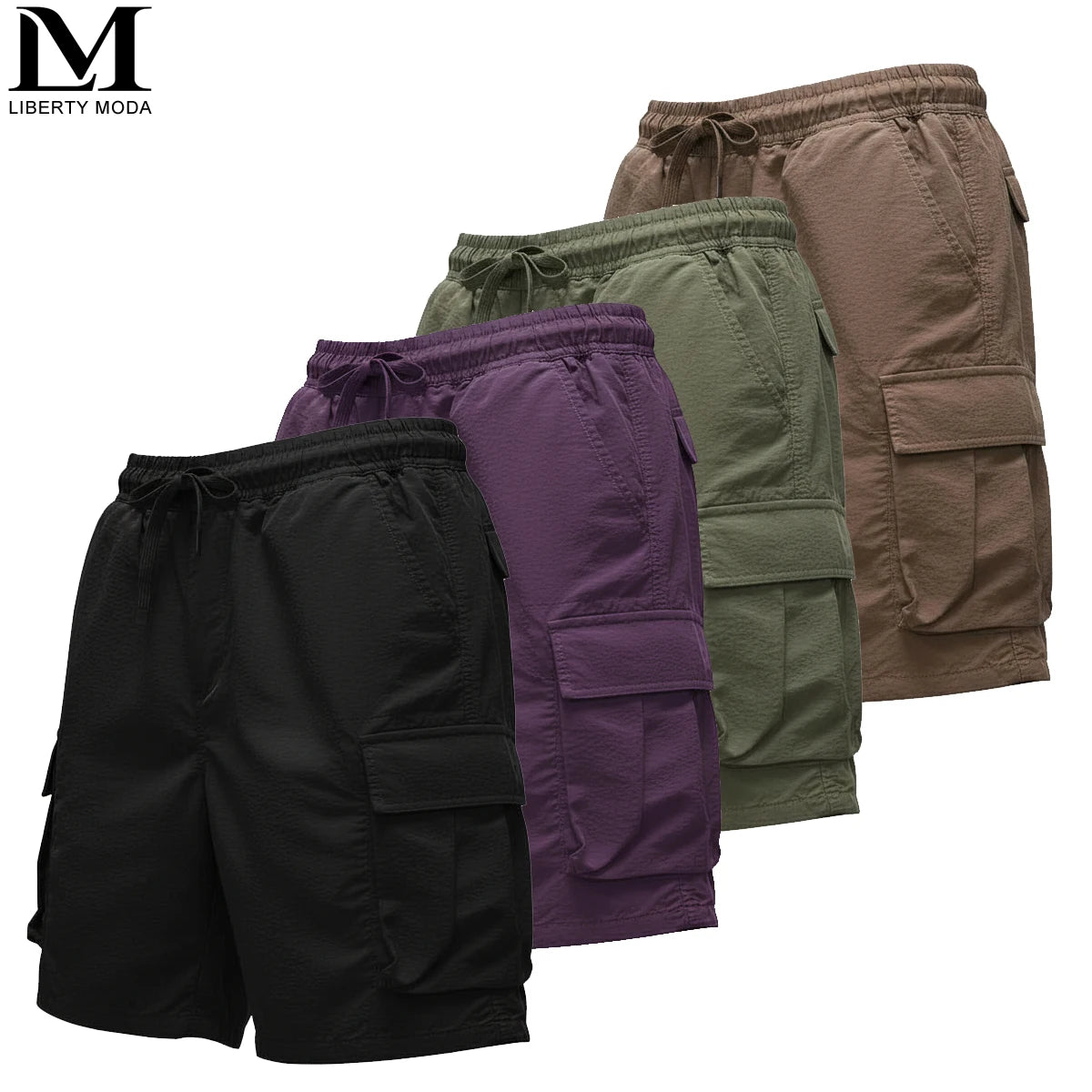 Men's Casual Loose Knee-Length Outdoor Work Shorts – Ice Silk Breathable 3/4-Length with Pockets