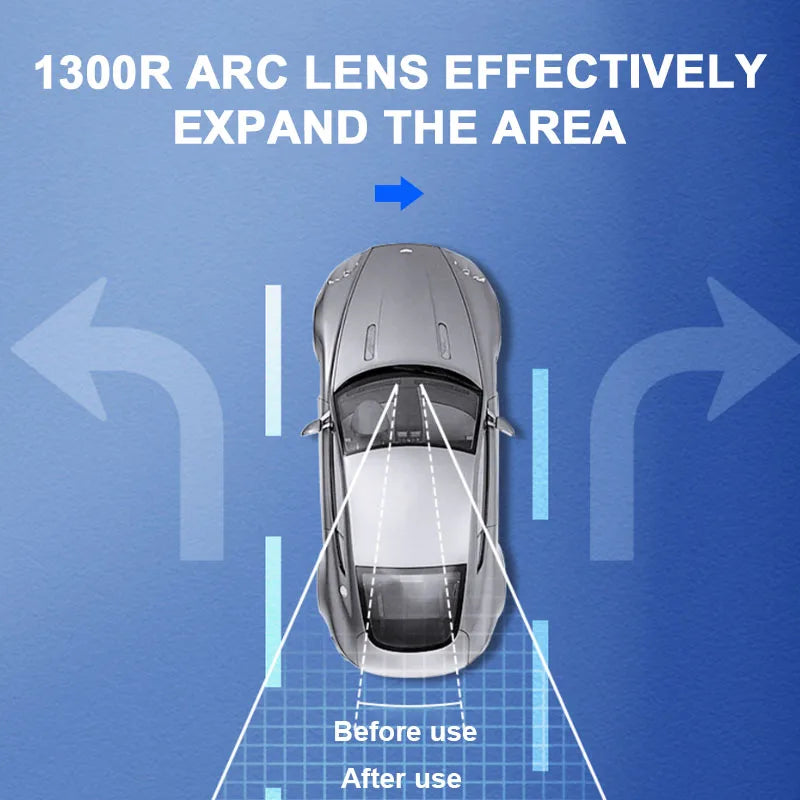 Wide-Angle Convex Anti-Glare Rearview Mirror for Car Interior – Universal Baby/Child Seat Monitor, Sun Visor Clip (299 x 90 mm / 11.8 x 3.5 in or 244 x 90 mm / 9.6 x 3.5 in)