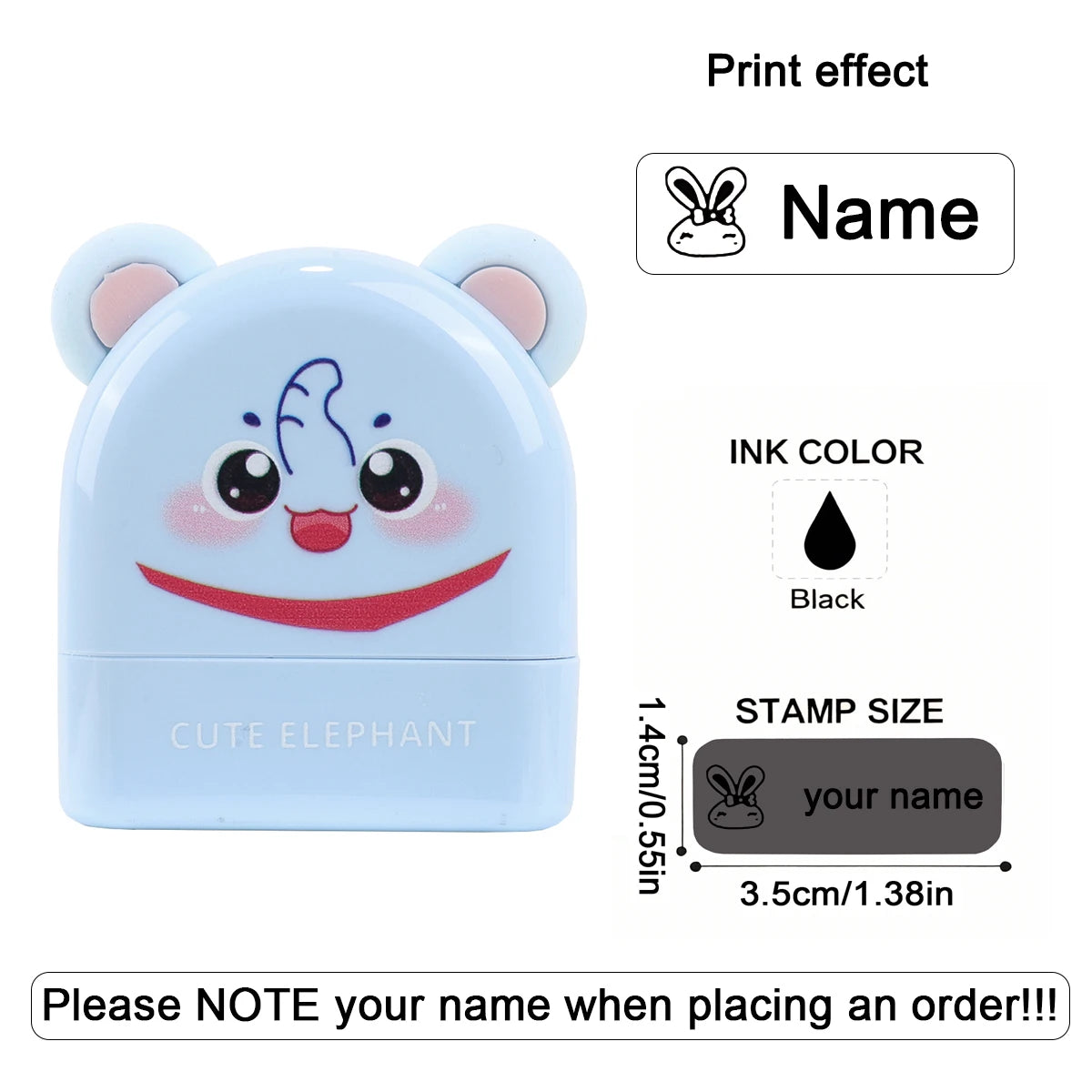 Personalized Waterproof Name Stamp for Kids – Self-Inking Clothing & School Bag Labels