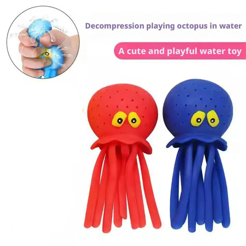 Octopus Bath Squirter Toy for Toddlers – Water Absorbing Sponge Bath Toy for Kids, Available in 1/2/3/5-Pack